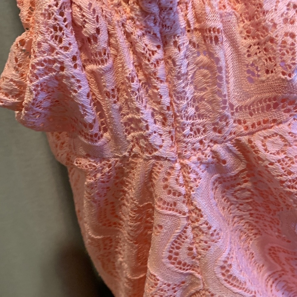NWOT - No Boundaries Pink Lace Top Size Large (11-13) - Picture 11 of 16